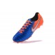 Nike Cuir Crampons Foot Tiempo Legend 7 FG Homme - Bleu Orange