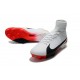 Chaussure de Foot Neuf Nike Mercurial Superfly 5 FG Blanc Rouge Noir