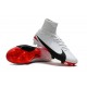 Chaussure de Foot Neuf Nike Mercurial Superfly 5 FG Blanc Rouge Noir