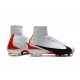 Chaussure de Foot Neuf Nike Mercurial Superfly 5 FG Blanc Rouge Noir