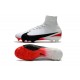 Chaussure de Foot Neuf Nike Mercurial Superfly 5 FG Blanc Rouge Noir