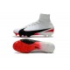 Chaussure de Foot Neuf Nike Mercurial Superfly 5 FG Blanc Rouge Noir