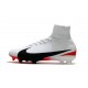 Chaussure de Foot Neuf Nike Mercurial Superfly 5 FG Blanc Rouge Noir