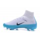 Chaussure de Foot Neuf Nike Mercurial Superfly 5 FG Blanc Bleu Noir