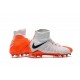 Nike Chaussures Hypervenom Phantom 3 DF FG Flyknit - Blanc Orange