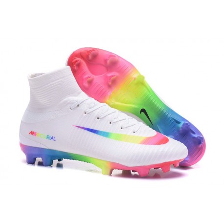 Nike Mercurial Superfly V FG ACC Crampons Football - Blanc Coloré