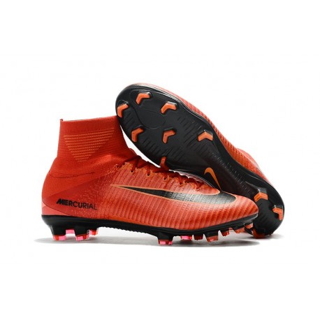 Nike Mercurial Superfly V FG ACC Crampons Football - Rouge Noir