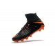 Nike Chaussures Hypervenom Phantom 3 DF FG Flyknit - Noir Orange