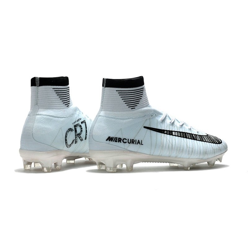 Crsitano Ronaldo Nike Mercurial Superfly V CR7 FG ACC Crampons Football Blanc Noir