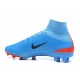 Nike Mercurial Superfly V FG ACC Crampons Football - Bleu Noir Rouge