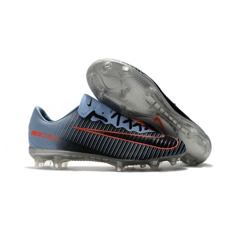 Chaussures de Foot Nike Mercurial Vapor XI FG ACC - Noir Bleu Arancio