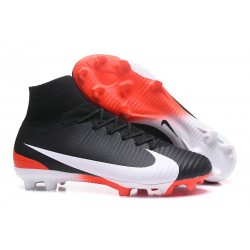 Nike Mercurial Superfly V FG ACC Crampons Football - Noir Blanc Rouge