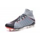 Nike Chaussures Hypervenom Phantom 3 DF FG Flyknit - Gris Noir