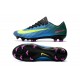 Chaussures de Foot Nike Mercurial Vapor XI FG ACC - Bleu Jaune