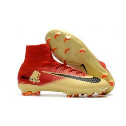 Chaussure de Foot Nike Mercurial Superfly 5 DF FG - Rouge Or