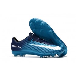 Chaussures de Foot Nike Mercurial Vapor XI FG ACC - Bleu Blanc