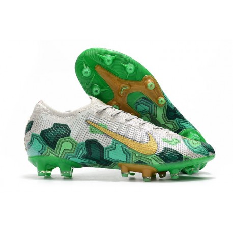 Mbappe Nike Mercurial Vapor XIII Elite AG-PRO Gris Vert Or