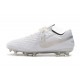 Chaussures Nike Tiempo Legend VIII Elite FG Blanc Platine