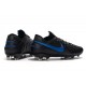 Chaussures Nike Tiempo Legend VIII Elite FG Noir Bleu