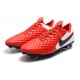 Chaussures Nike Tiempo Legend VIII Elite FG Rouge Blanc Noir