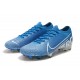 Nike Crampons Mercurial Vapor XIII ELITE FG Bleu Blanc