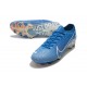 Nike Crampons Mercurial Vapor XIII ELITE FG Bleu Blanc