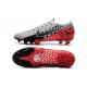 Nike Crampons Mercurial Vapor XIII ELITE FG Neymar Platine Noir Rouge