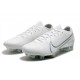 Nike Crampons Mercurial Vapor XIII ELITE FG Blanc Platine