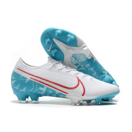 Nike Crampons Mercurial Vapor XIII ELITE FG Blanc Bleu Rouge