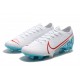 Nike Crampons Mercurial Vapor XIII ELITE FG Blanc Bleu Rouge