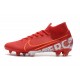 Nike Mercurial Superfly VII Elite DF FG Rouge Blanc