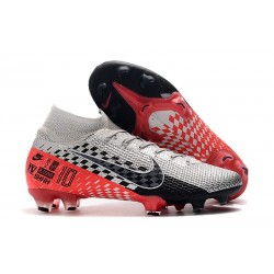 Nike Mercurial Superfly VII Elite DF FG Neymar Platine Noir Rouge