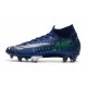 Nike Mercurial Superfly VII Elite DF FG Bleu Néant Volt Blanc