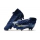 Nike Mercurial Superfly VII Elite DF FG Bleu Néant Volt Blanc