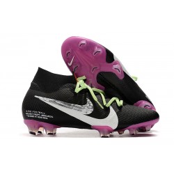 Crampons Nike Mercurial Superfly 7 Elite FG Noir Blanc Violet