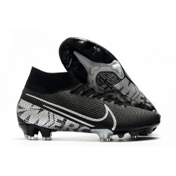 Crampons Nike Mercurial Superfly 7 Elite FG Noir Gris Métallique