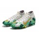 Crampons Nike Mercurial Superfly 7 Elite FG Mbappe Blanc Vert Or