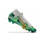 Crampons Nike Mercurial Superfly 7 Elite FG Mbappe Blanc Vert Or