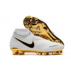 Nike Phantom Vision Elite DF FG Blanc Or Noir