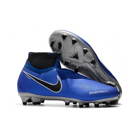 Nike Phantom Vision Elite DF FG Bleu Argent