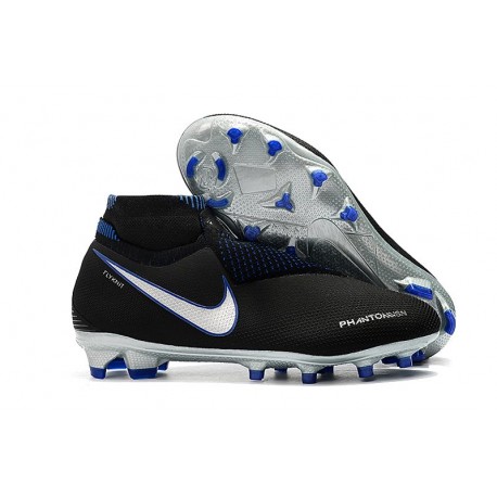 Nike Phantom Vision Elite DF FG Noir Bleu Argent