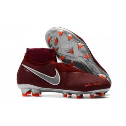 Nike Phantom Vision Elite DF FG Rouge Argent