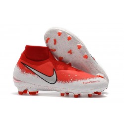 Nike Chaussure Phantom VSN Elite DF FG Rouge Blanc