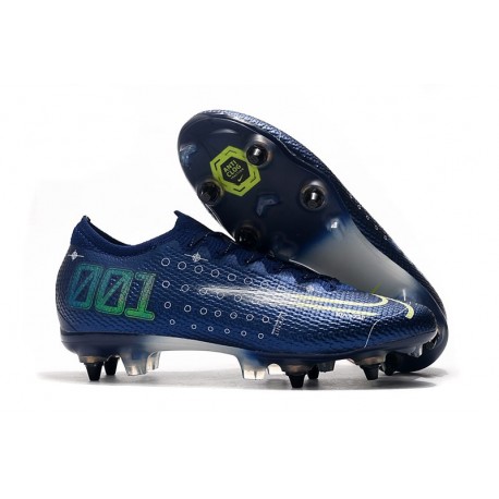 Nike Mercurial Vapor 13 Elite SG-PRO Anti-Clog Bleu Néant Volt Blanc