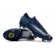 Nike Mercurial Vapor 13 Elite SG-PRO Anti-Clog Bleu Néant Volt Blanc