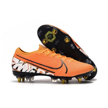 Nike Mercurial Vapor 13 Elite SG-PRO Anti-Clog Orange Blanc Noir