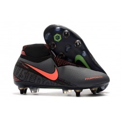 Nike Phantom Vision Elite DF SG-Pro AC Gris foncé Mangue claire Noir