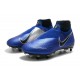 Nike Phantom Vision Elite DF SG-Pro AC Bleu Chrome Blanc