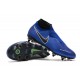 Nike Phantom Vision Elite DF SG-Pro AC Bleu Chrome Blanc