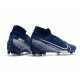 Crampons Nike Mercurial Superfly 7 Elite FG Bleu Blanc